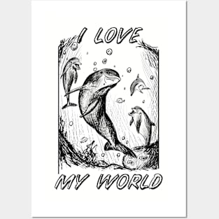 Dolphins - I love my world Posters and Art